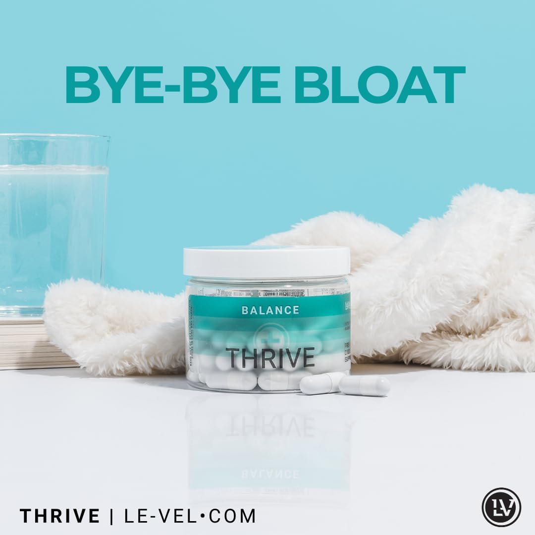 Thrive Balance Capsules 60ct | Plant-Based Digestive Support | Ginger Root, Fennel Seed, Buckthorn Bark | Gut Health & Bloating Relief