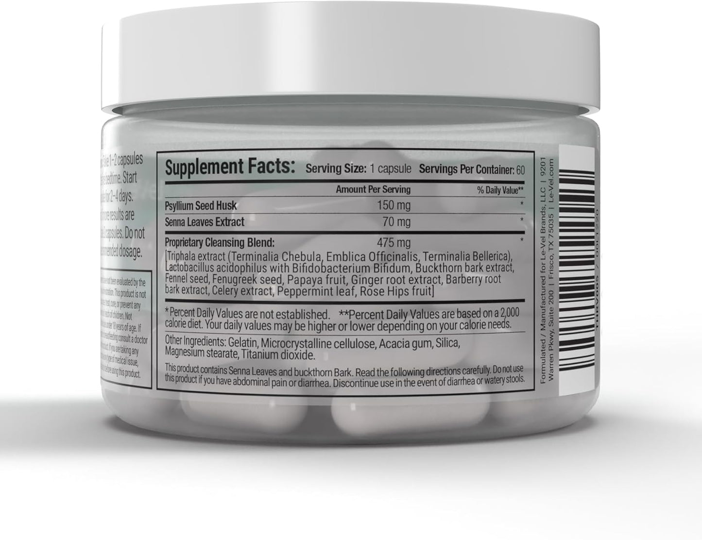 Thrive Balance Capsules 60ct | Plant-Based Digestive Support | Ginger Root, Fennel Seed, Buckthorn Bark | Gut Health & Bloating Relief