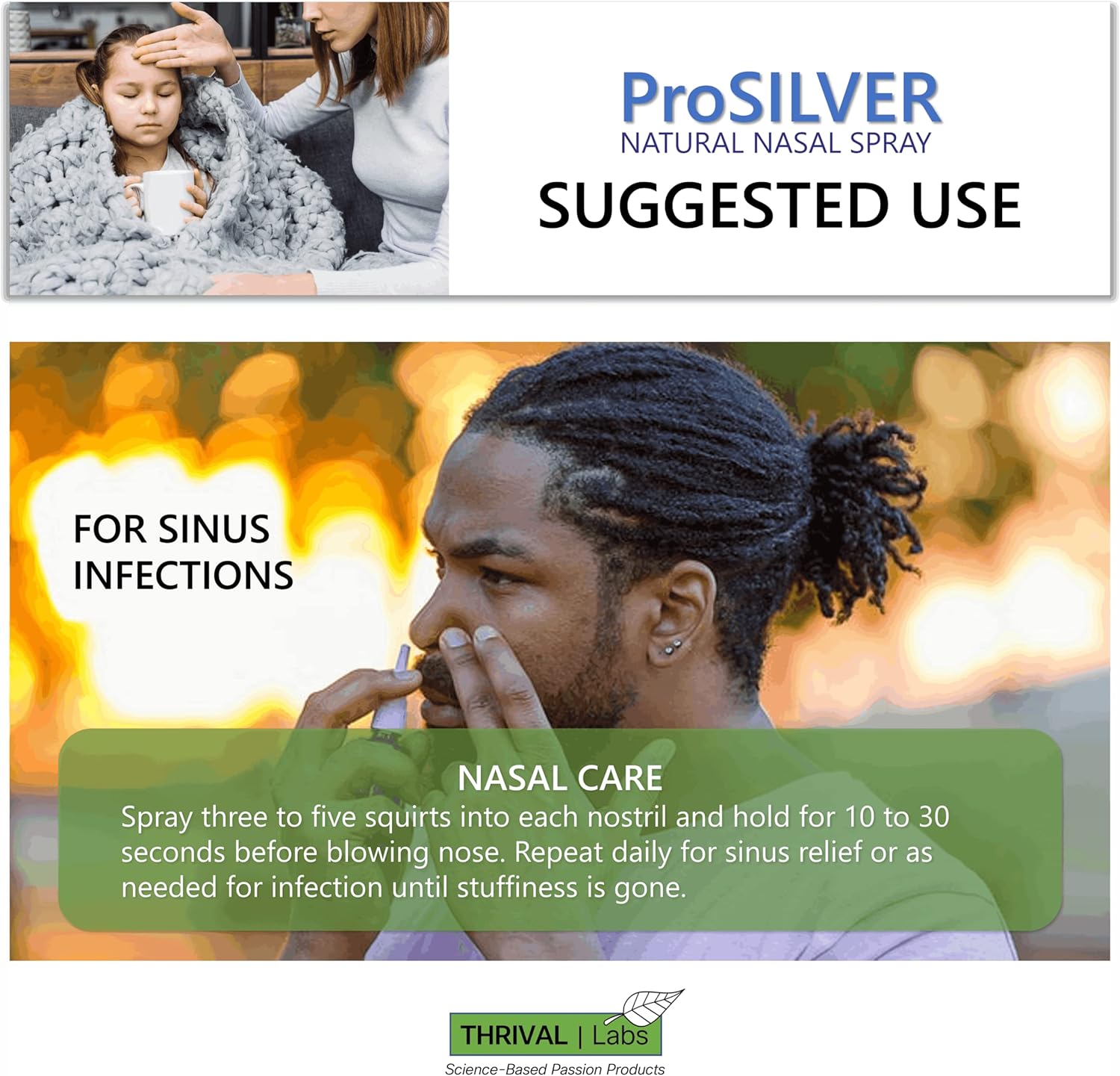 Thrive Labs ProSILVER Ionic Colloidal Silver Liquid 20 PPM Bio-Active Immune Support Spray