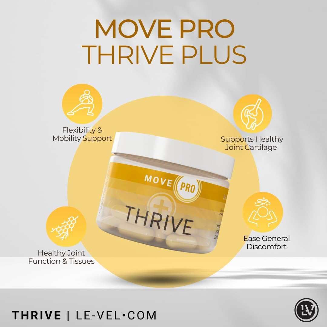 Thrive Move Pro Joint Support Supplement with Glucosamine, Chondroitin, Turmeric, & Boswellia - 60 Capsules for Mobility & Flexibility