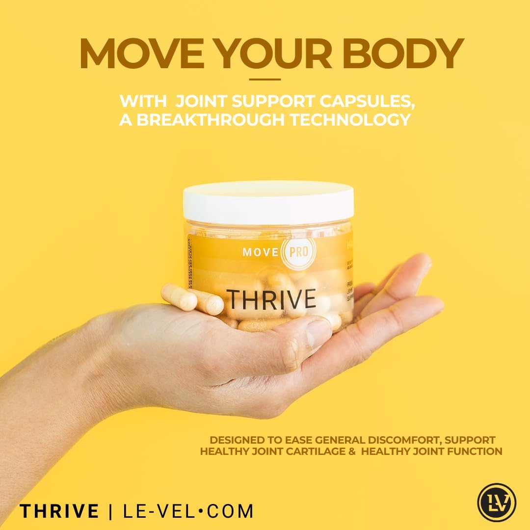 Thrive Move Pro Joint Support Supplement with Glucosamine, Chondroitin, Turmeric, & Boswellia - 60 Capsules for Mobility & Flexibility