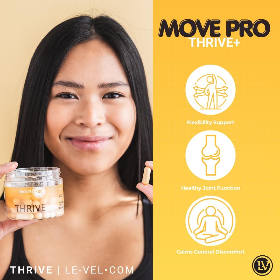 Thrive Move Pro Joint Support Supplement with Glucosamine, Chondroitin, Turmeric, & Boswellia - 60 Capsules for Mobility & Flexibility