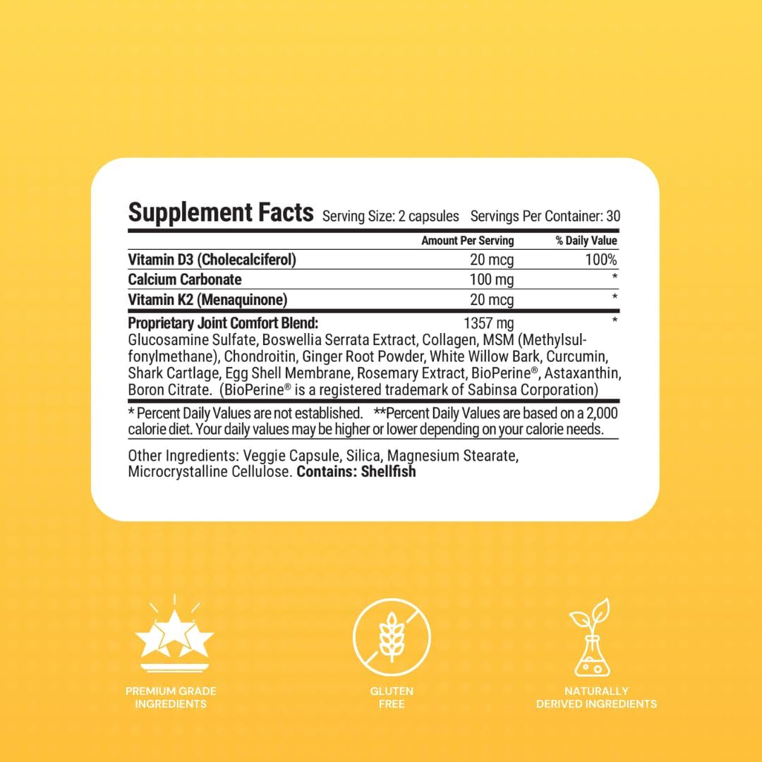 Thrive Move Pro Joint Support Supplement with Glucosamine, Chondroitin, Turmeric, & Boswellia - 60 Capsules for Mobility & Flexibility