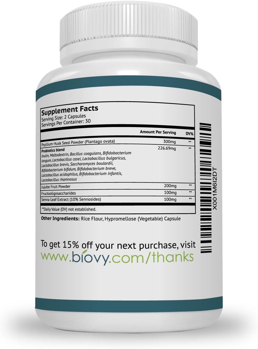 Thruve Long-Term Constipation Relief Supplement - Probiotics, Prebiotics, Natural Laxatives, and Fiber - Herbal Laxative for Constipation - 60 Capsules
