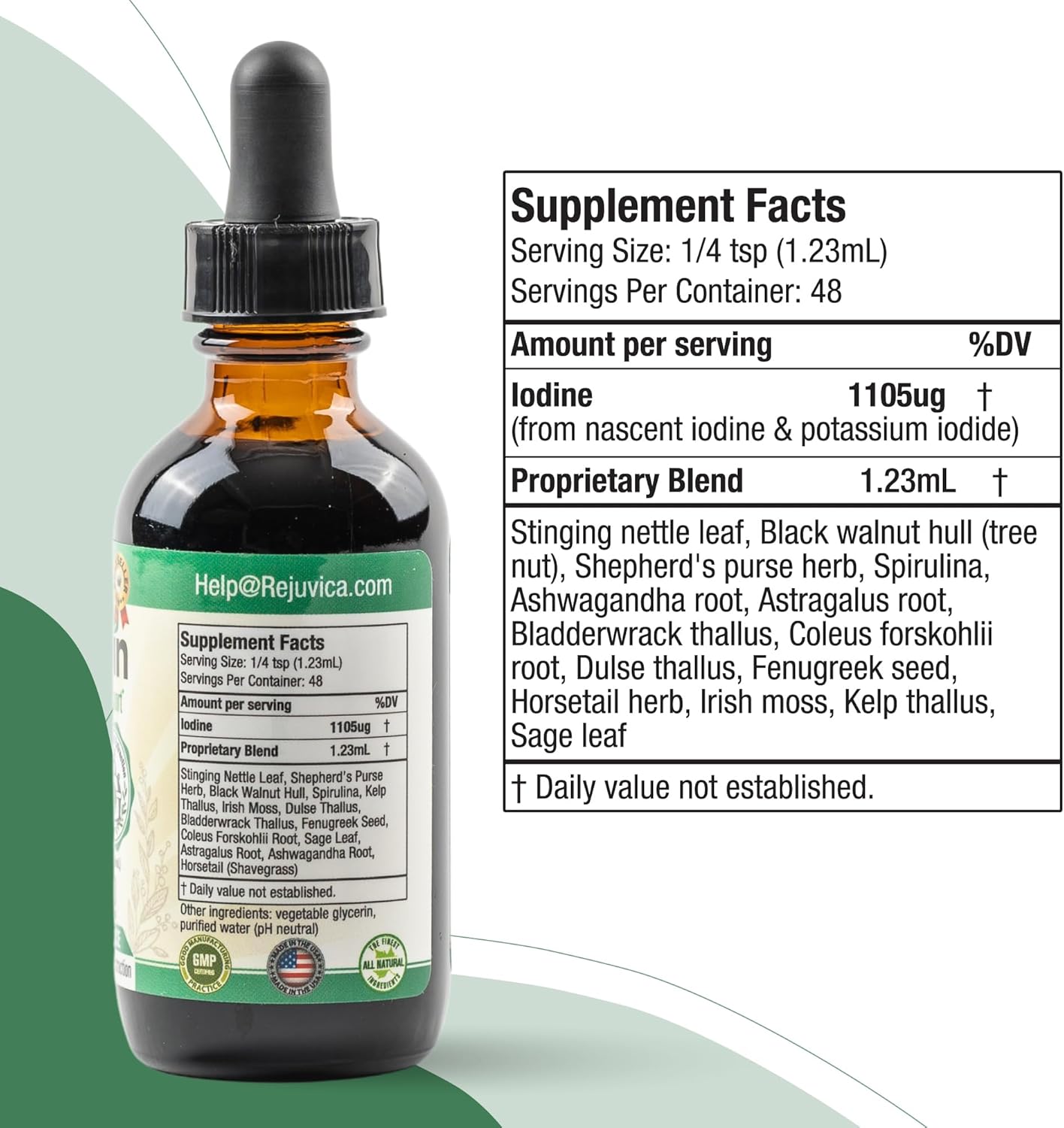Thyrobin Liquid Supplement - Advanced Thyroid Support with Iodine, Nettle, Kelp, Astragalus, Ashwagandha - Better Absorption Formula