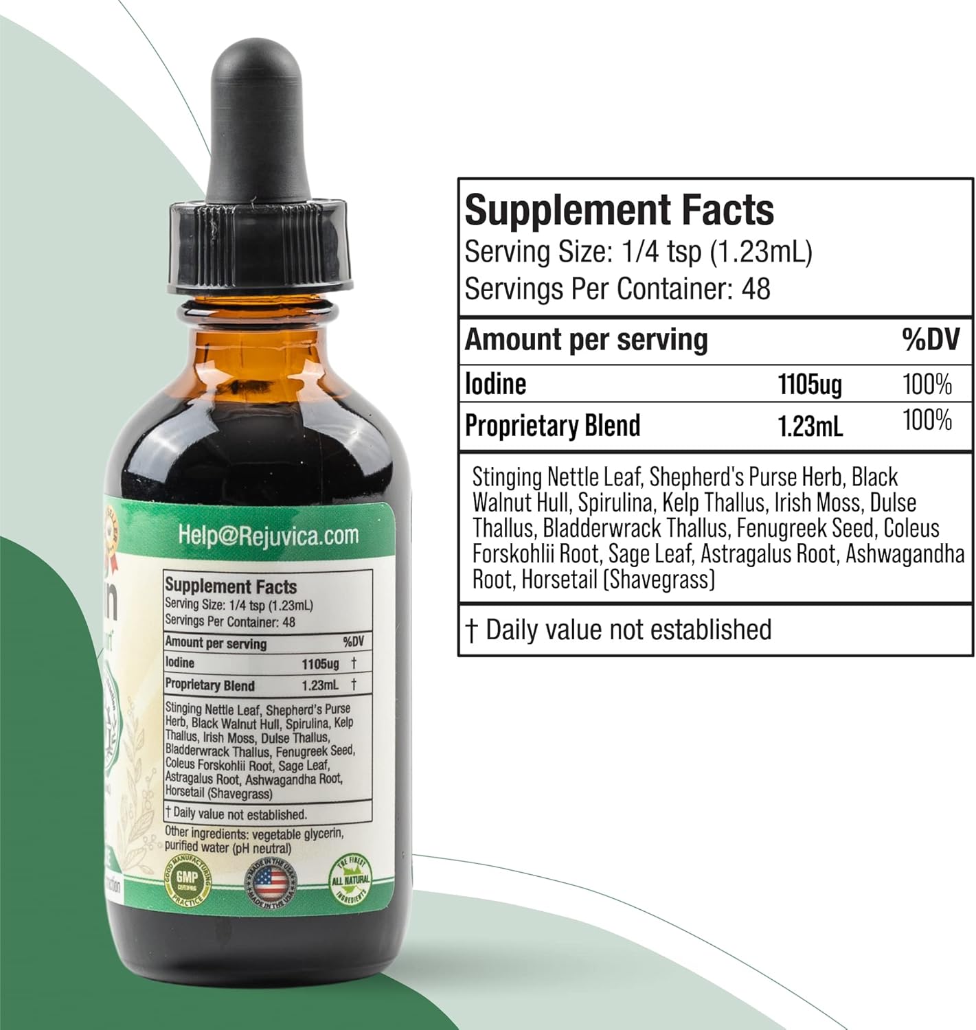 Thyrobin Liquid Supplement - Advanced Thyroid Support with Iodine, Nettle, Kelp, Astragalus, Ashwagandha - Better Absorption Formula