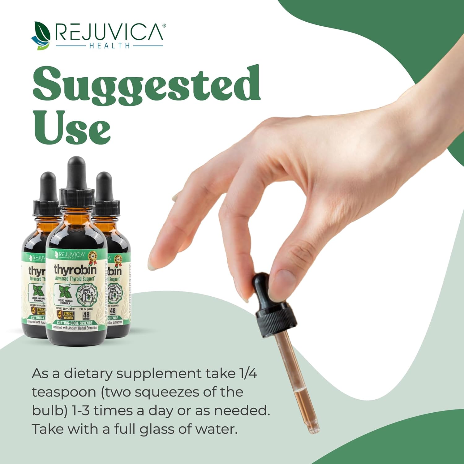 Thyrobin Liquid Supplement - Advanced Thyroid Support with Iodine, Nettle, Kelp, Astragalus, Ashwagandha - Better Absorption Formula