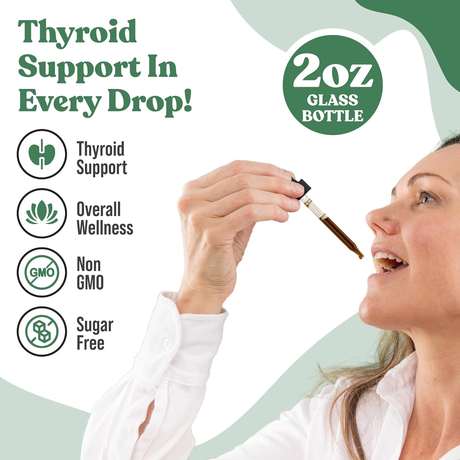 Thyrobin Liquid Supplement - Advanced Thyroid Support with Iodine, Nettle, Kelp, Astragalus, Ashwagandha - Better Absorption Formula
