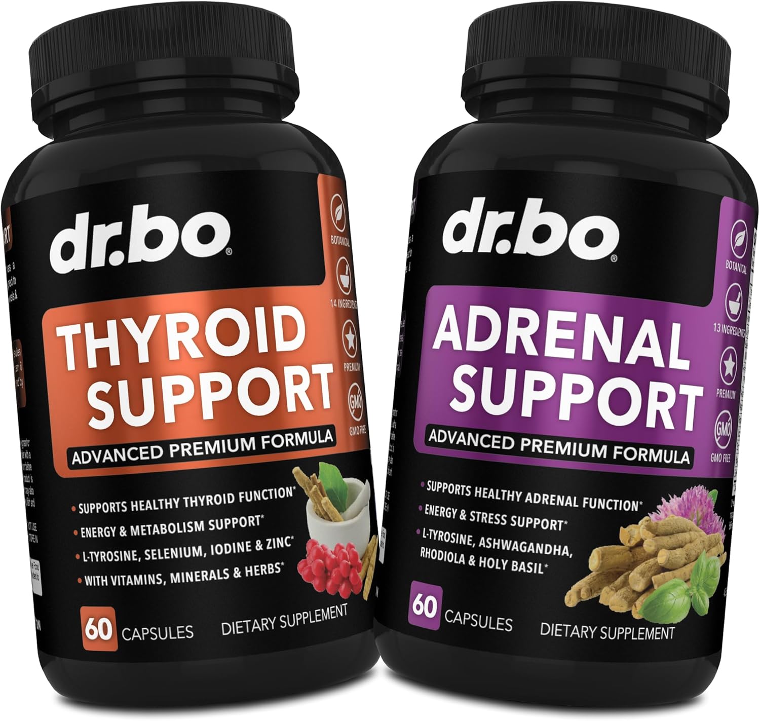 Thyroid and Adrenal Support Supplements for Women and Men by DR. BO