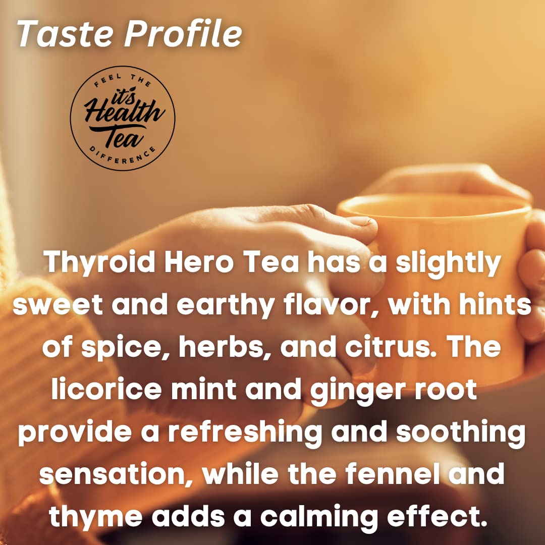 Thyroid Balance Support Herbal Tea with 8 Functional Herbs - 35 Tea Bags for Thyroid Health