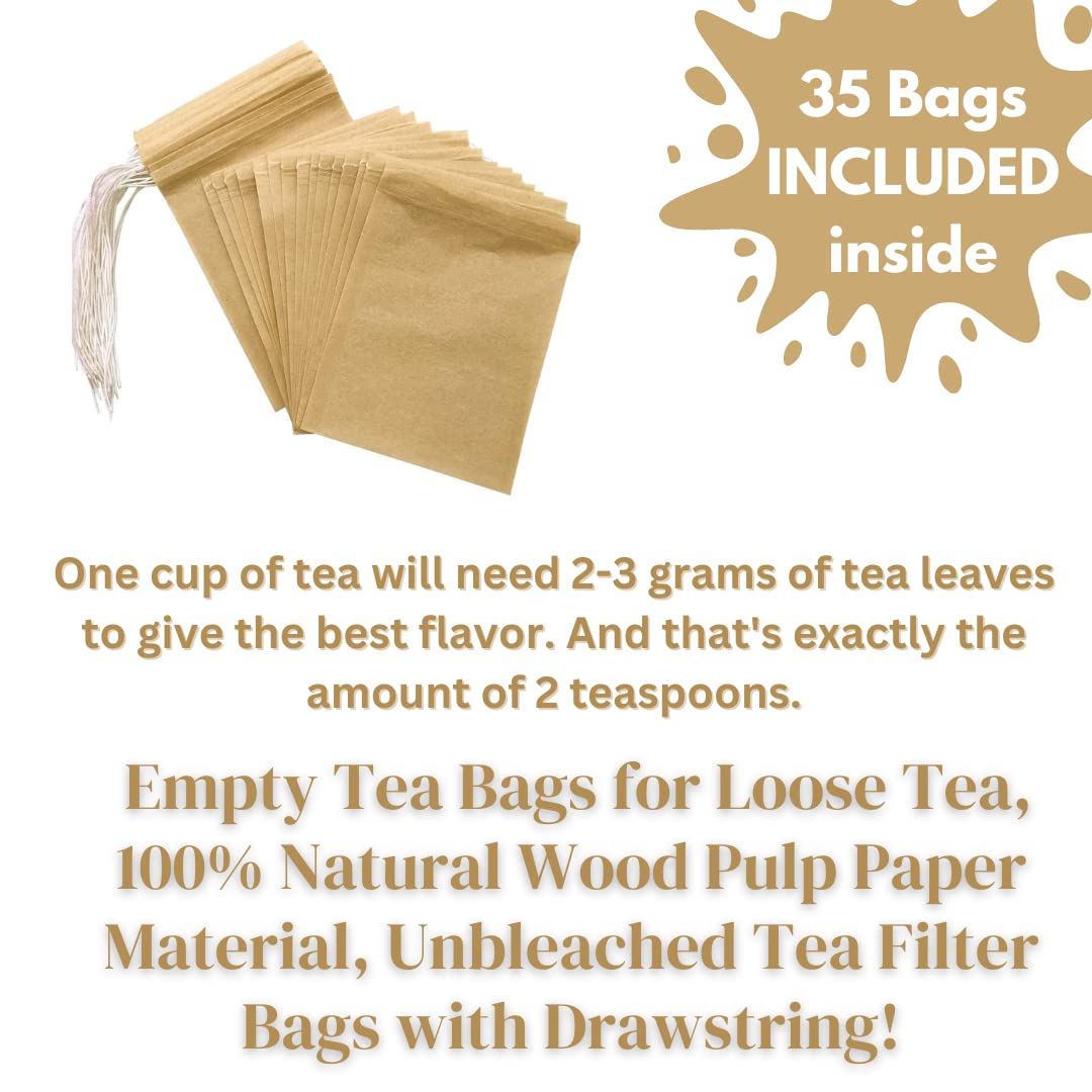 Thyroid Balance Support Herbal Tea with 8 Functional Herbs - 35 Tea Bags for Thyroid Health