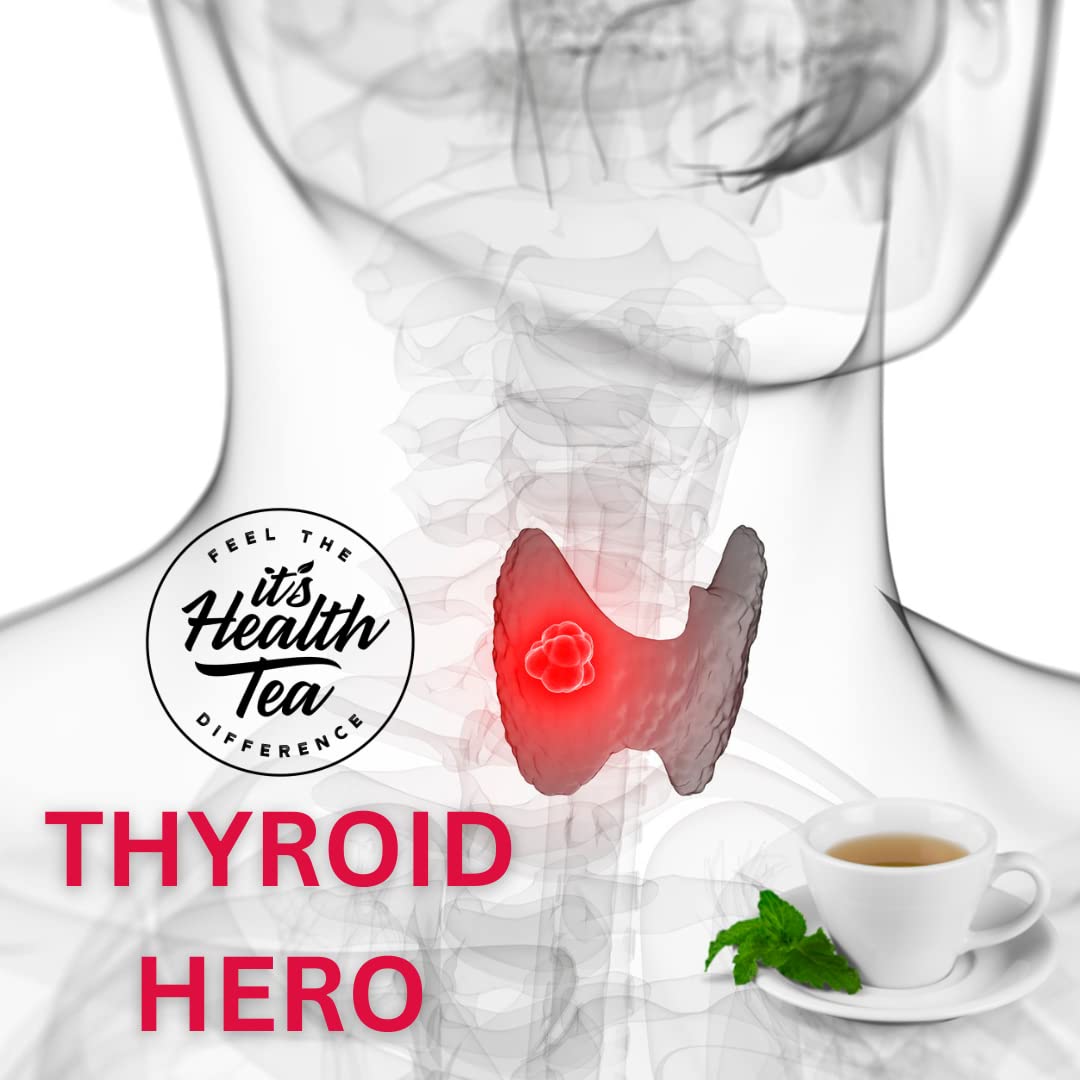 Thyroid Balance Support Herbal Tea with 8 Functional Herbs - 35 Tea Bags for Thyroid Health