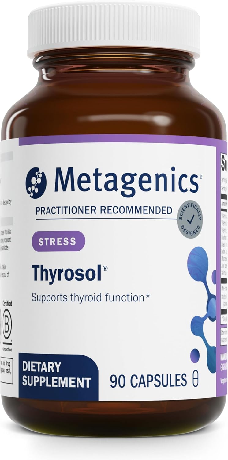 Thyroid Health and Nervous System Support Bundle - Metagenics Thyrosol & Magnesium Glycinate - 90 Thyrosol Tablets, 120 Magnesium Glycinate Tablets