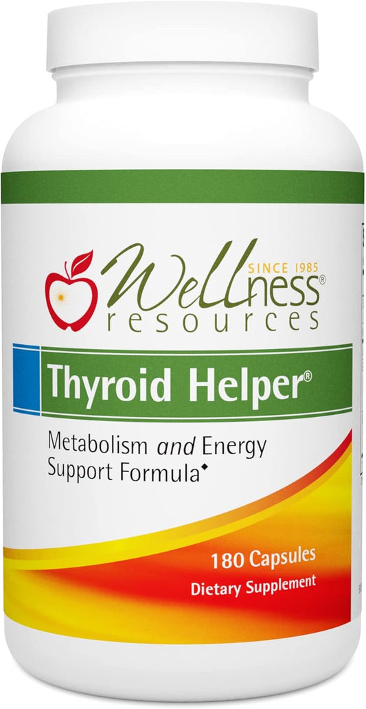 Thyroid Helper Supplement - Boost Metabolism, Energy, and Thyroid Health (180 Capsules)