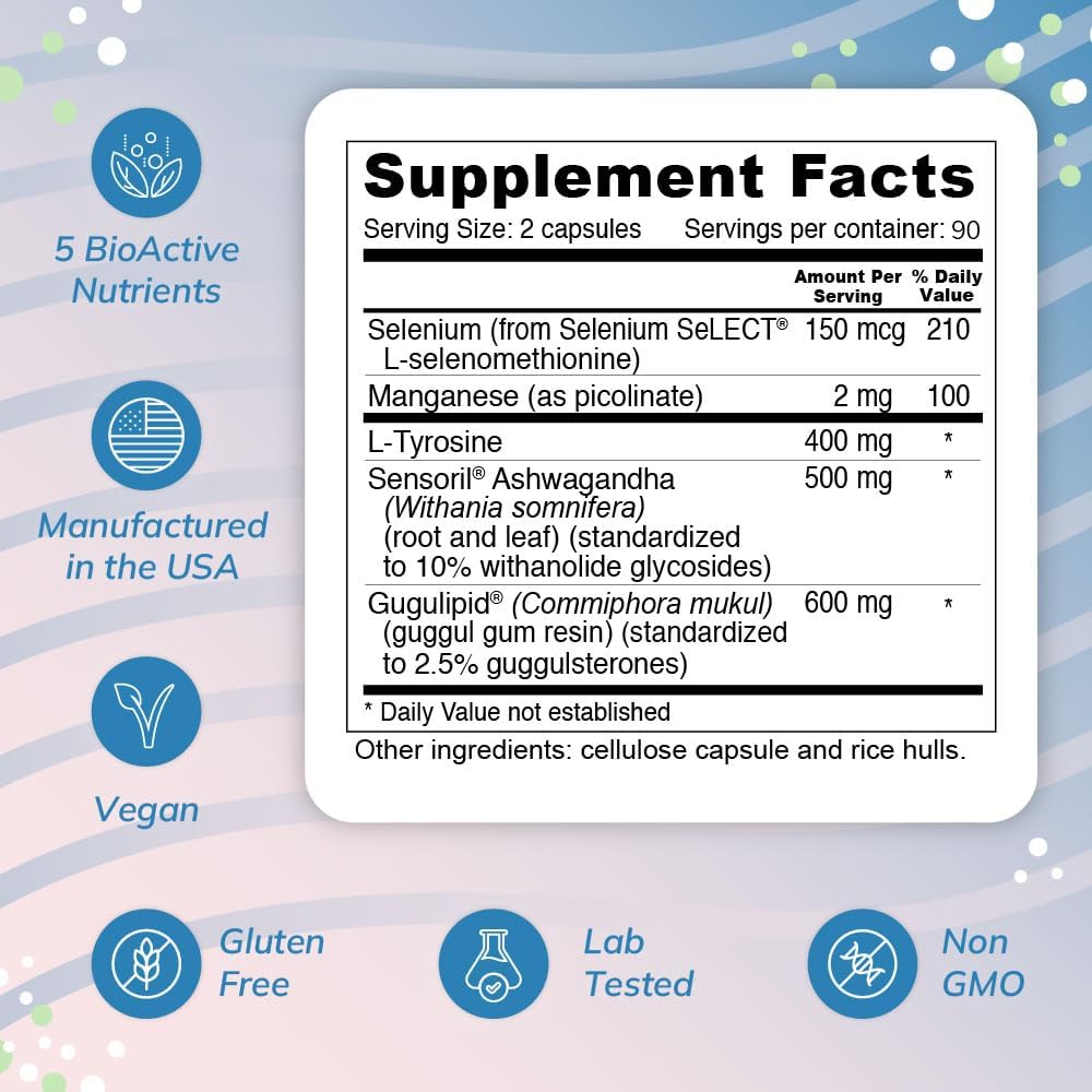 Thyroid Helper Supplement - Boost Metabolism, Energy, and Thyroid Health (180 Capsules)