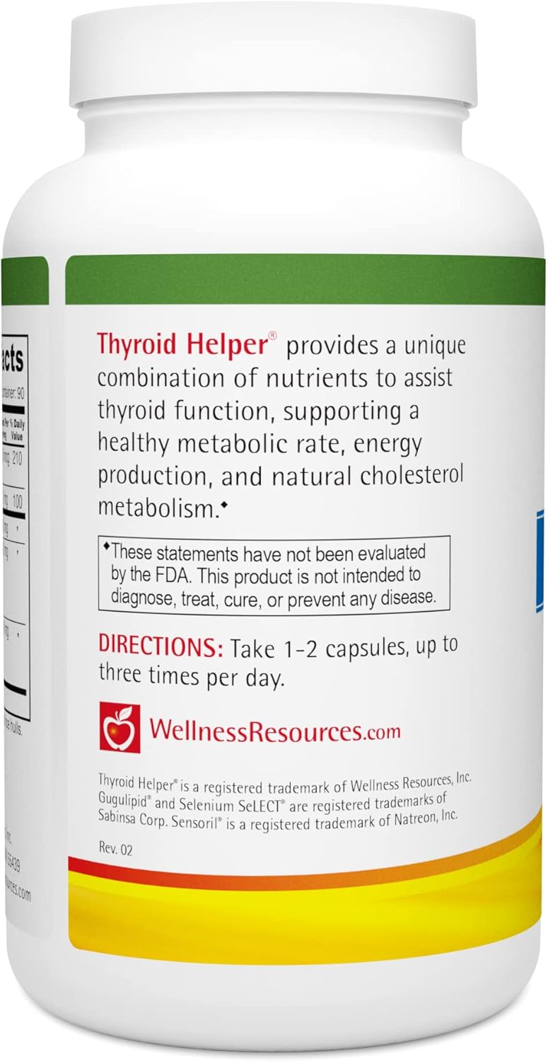 Thyroid Helper Supplement - Boost Metabolism, Energy, and Thyroid Health (180 Capsules)