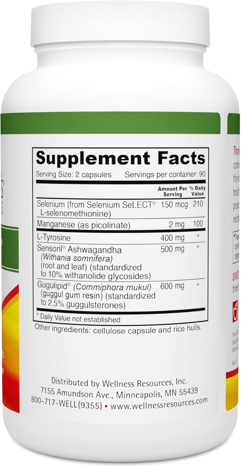 Thyroid Helper Supplement - Boost Metabolism, Energy, and Thyroid Health (180 Capsules)