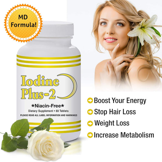 Thyroid M.D.'s Official Formula - Natural Living Iodine Plus 2 - 60 Tablets - 2 Month Supply for Thyroid Support