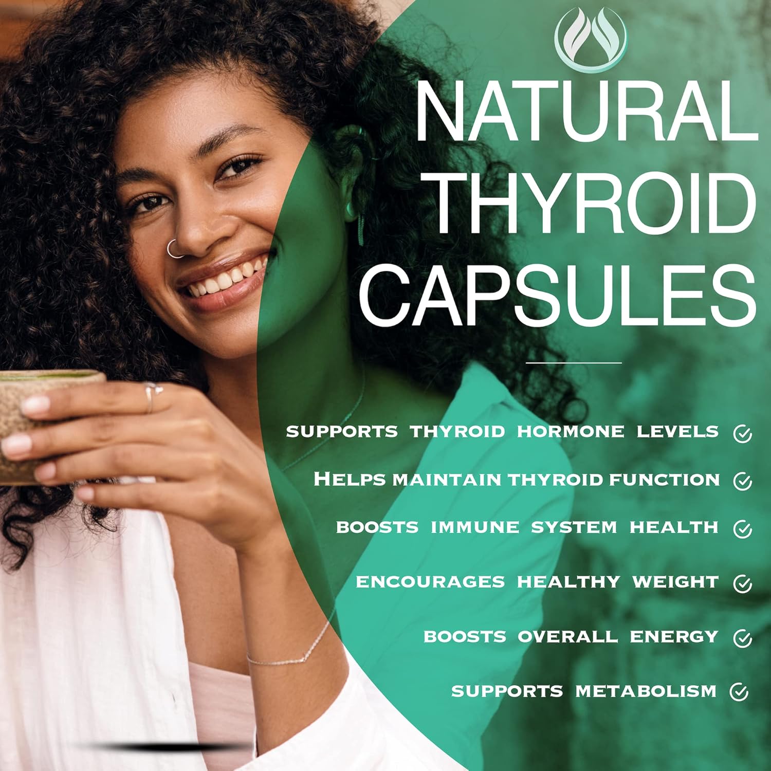 Thyroid Support Supplement for Energy, Metabolism, and Mood Balance with Iodine, Ashwagandha, and Zinc - Enclare Nutrition Formula