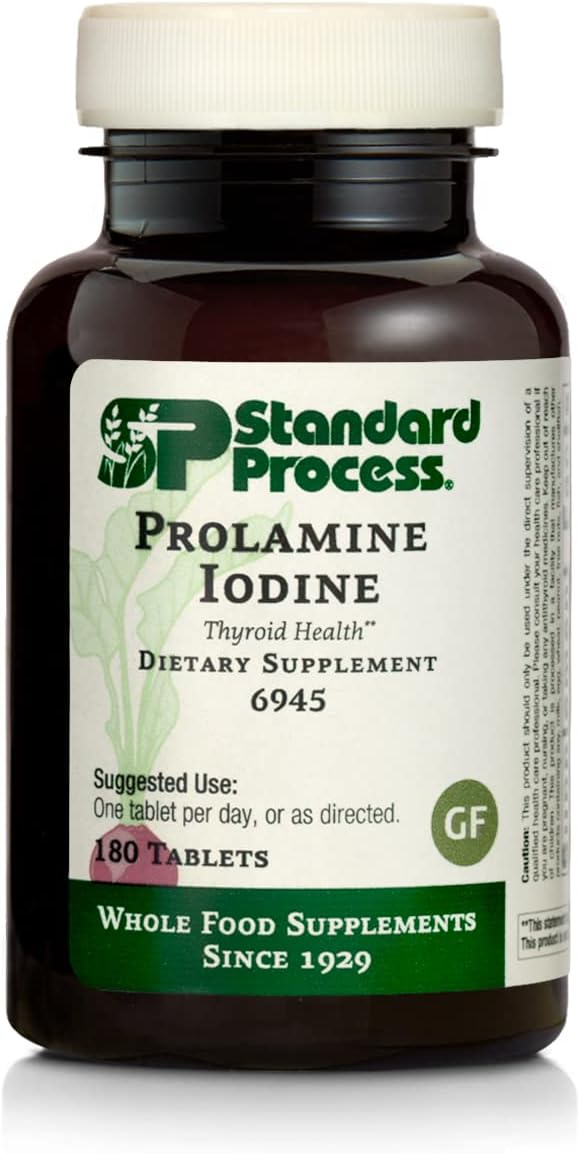 Thyroid Support Supplement with Iodine, Calcium, and Magnesium - 180 Tablets by Standard Process Inc.