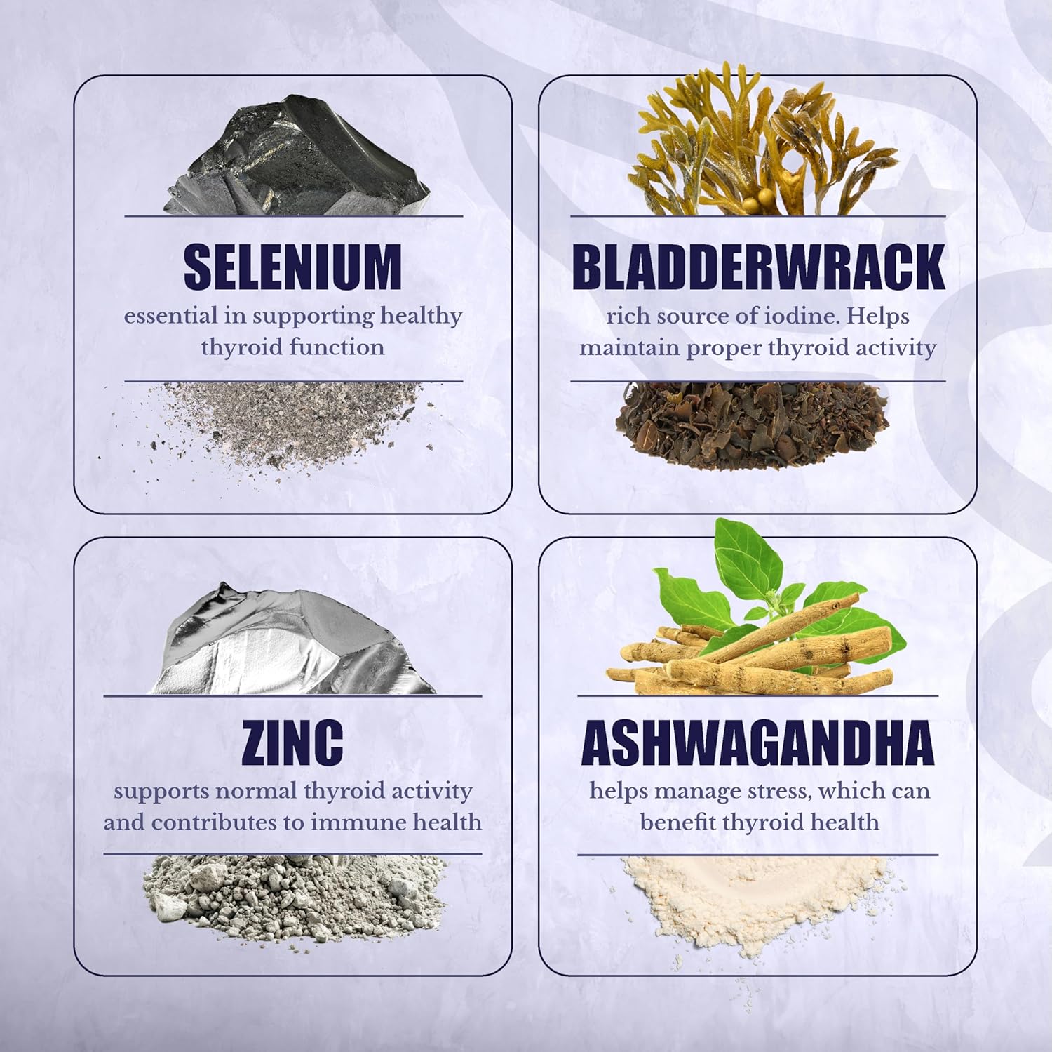 Thyroid Support Supplement with Selenium, Bladderwrack & Zinc for Men & Women - 120 Capsules - Vegan, Non GMO, Gluten Free