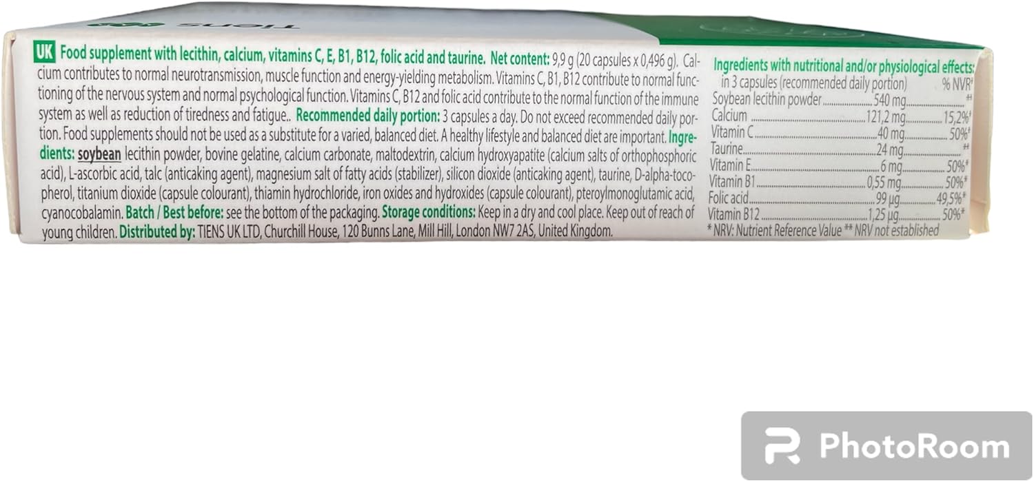 TIENS Super Calcium Capsules with Lecithin Phospholipid - 20 Capsules for Enhanced Metabolism and Liver Function