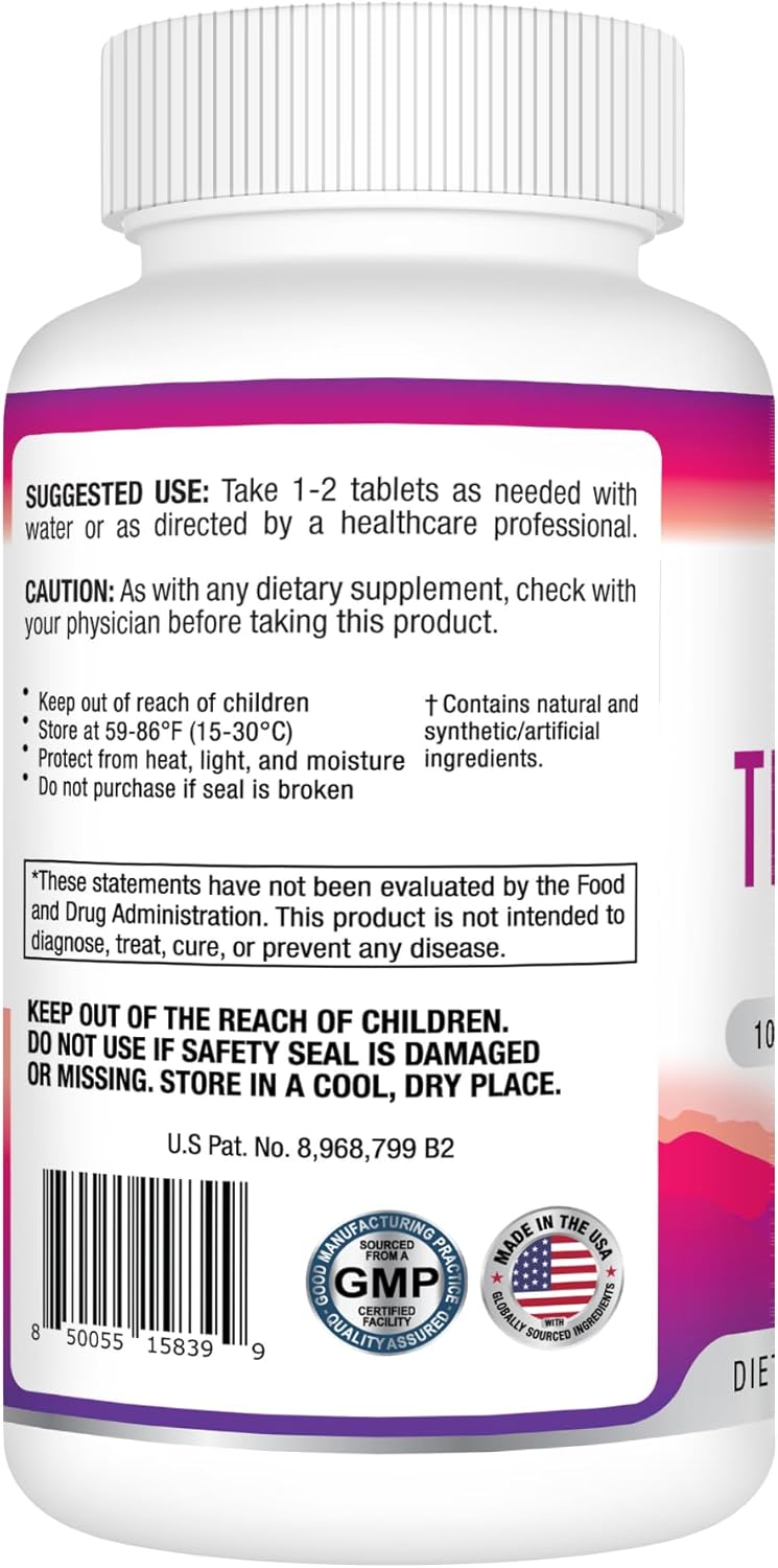 Time Release Caffeine Energy Supplement with L-Tyrosine and B Vitamins - Natural Energy Boost for Women and Men - 40 Count