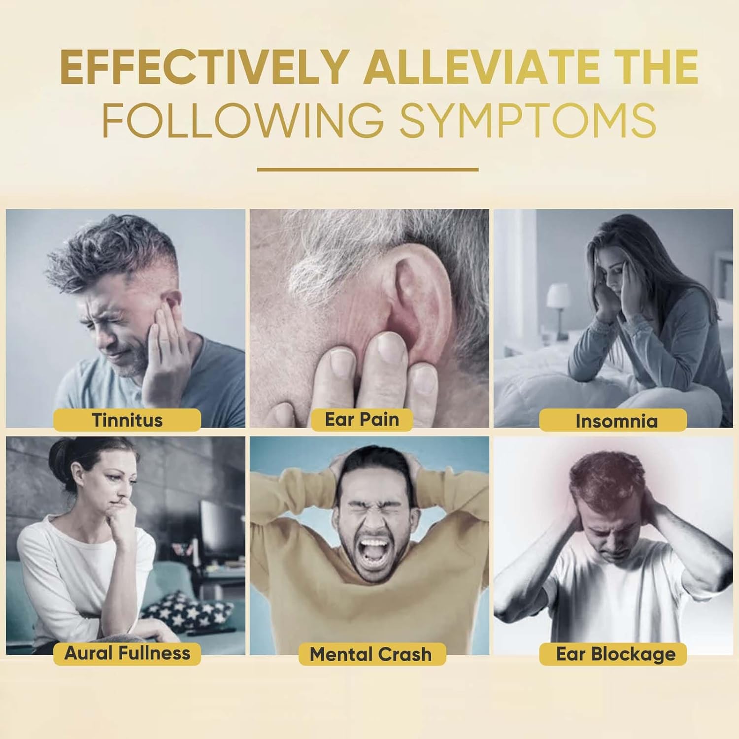 Tinnitus Relief Caplets 1200MG with Bioflavonoids & Vitamin C - Ear Health Vitamins for Ringing Ears - OTC Life Nutrition