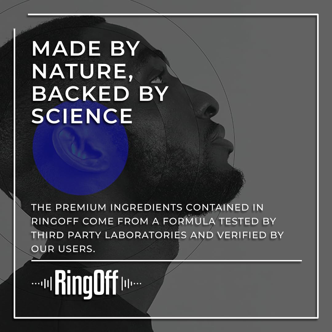 Tinnitus Relief Capsules - Clear Ear Ringing & Restore Inner Peace - Ginkgo Biloba, Zinc Picolinate - Hearing Health Support (60 Count)