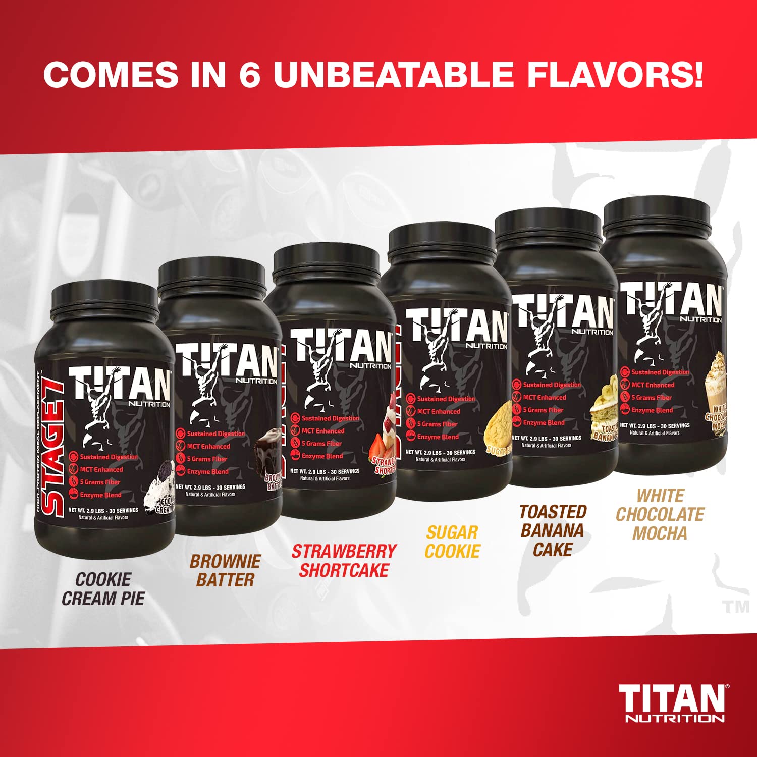 Titan Nutrition MealFix Meal Replacement Powder - 3 lbs, 24g Protein, Digestive Enzymes, MCT Oil, Gluten-Free - Brownie Batter Flavor for Energy & Muscle Mass Support