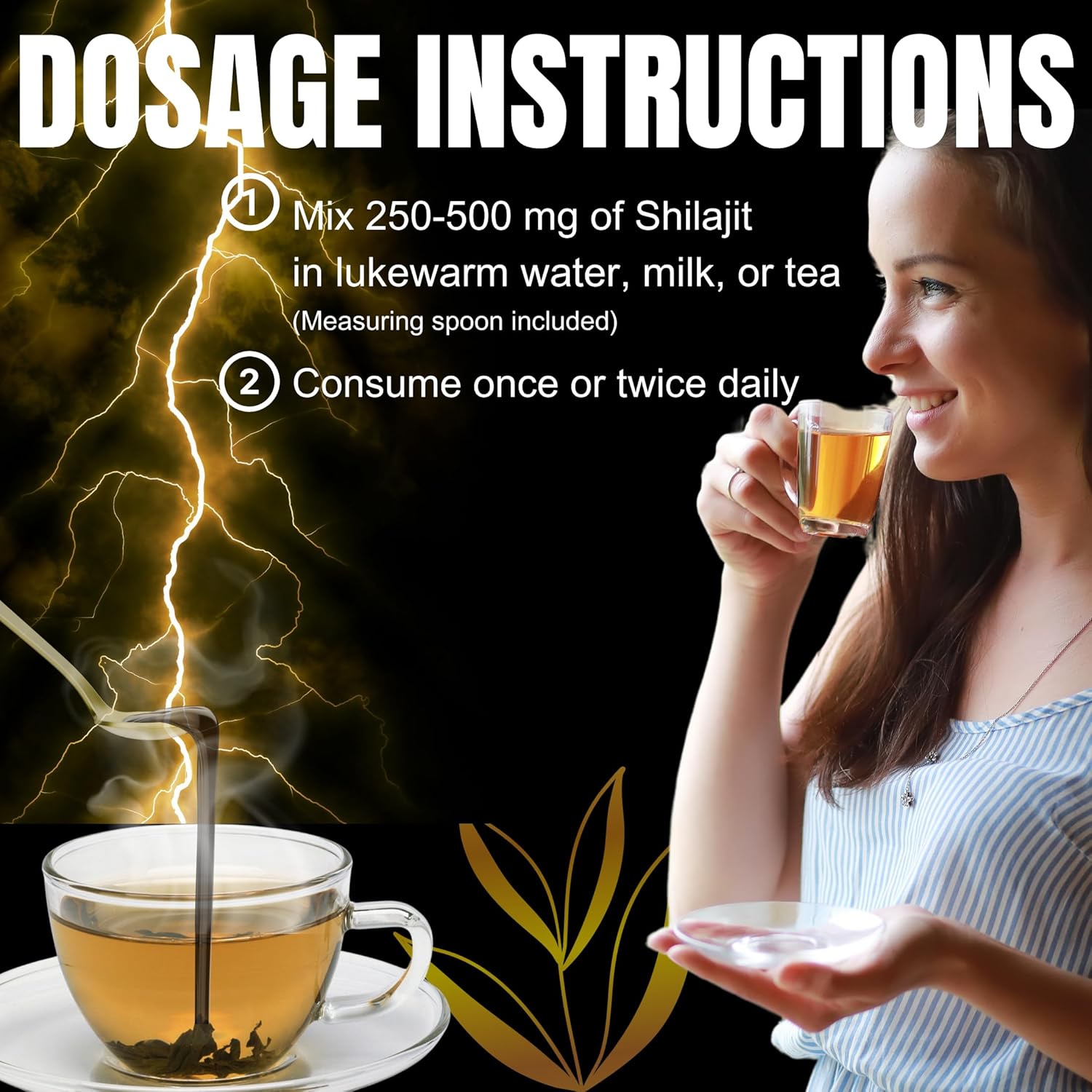 TM NATURALS Pure Himalayan Shilajit Resin - High Fulvic Acid & Trace Minerals - Boosts Energy & Endurance - 30g with Steel Spoon - Lab Tested