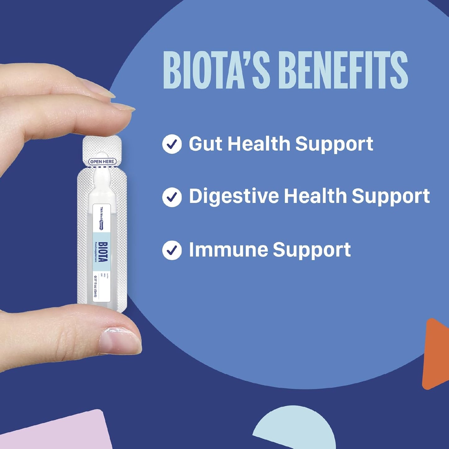 TMA Medispores Biota Probiotic Drink for Digestive Health, Immune Support - Fast-Acting Stomach Relief, Daily Probiotic for Adults & Kids - Gluten, Sugar-Free, NON-GMO - 20 Servings