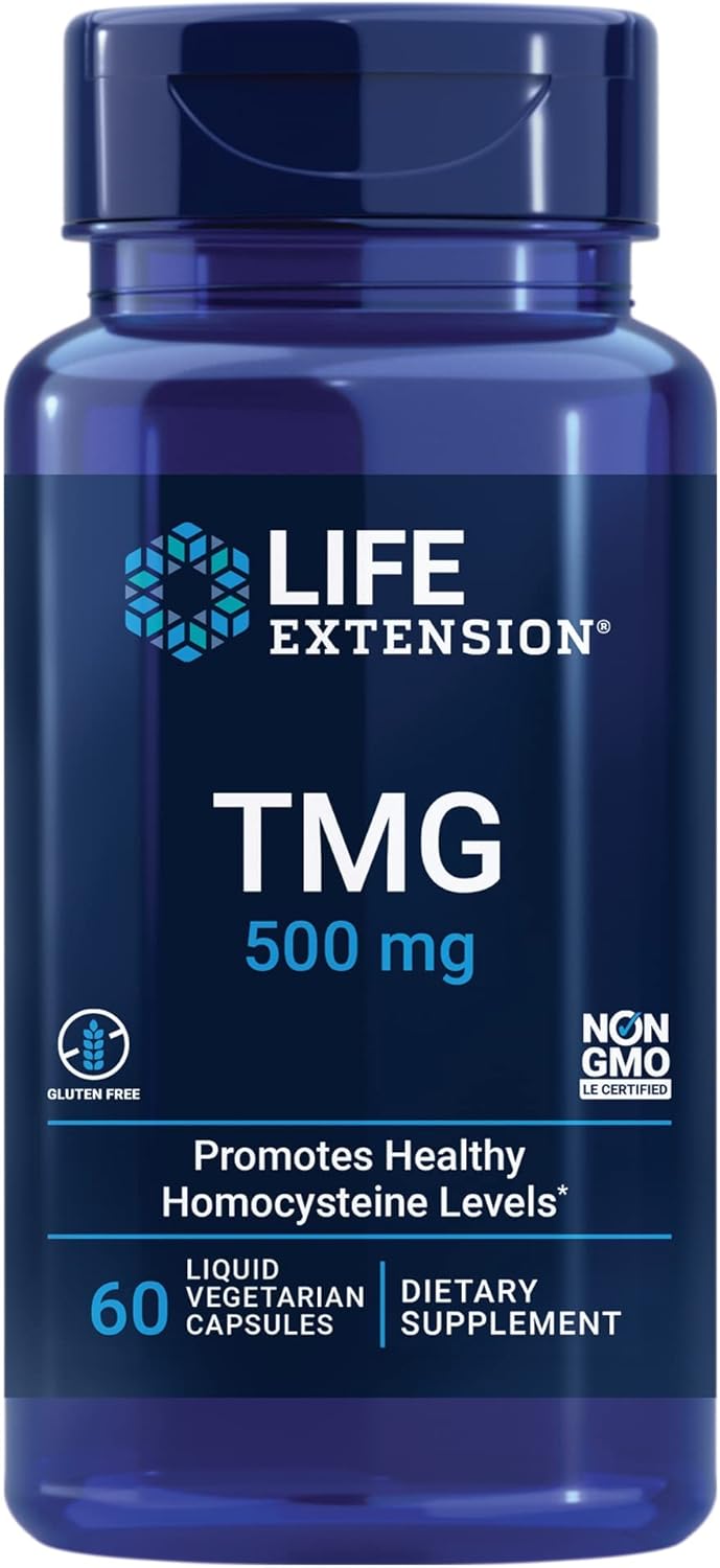 TMG 500mg & NAC 600mg Supplement for Healthy Homocysteine Levels & Immune, Respiratory, Liver Health