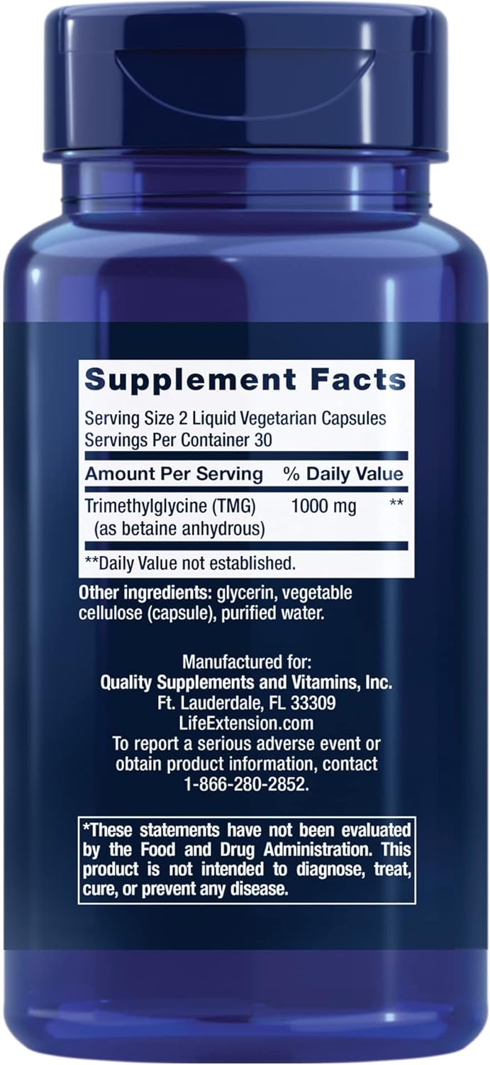 TMG 500mg & NAC 600mg Supplement for Healthy Homocysteine Levels & Immune, Respiratory, Liver Health