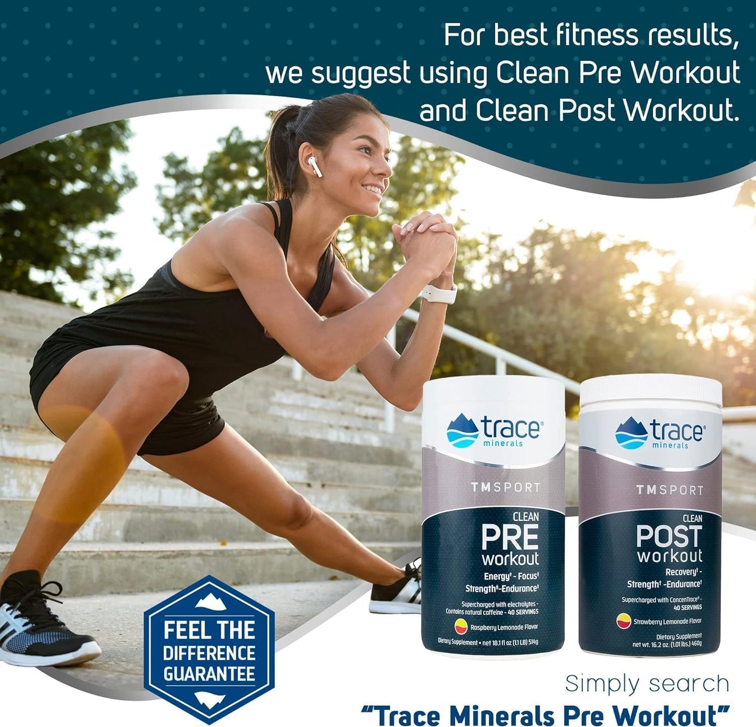 TMRFIT Series Strawberry Lemonade Post Workout Supplement - 16.2 Oz Canister, Supports Muscle Recovery and Strength, Gluten Free, Vegan, Non-GMO