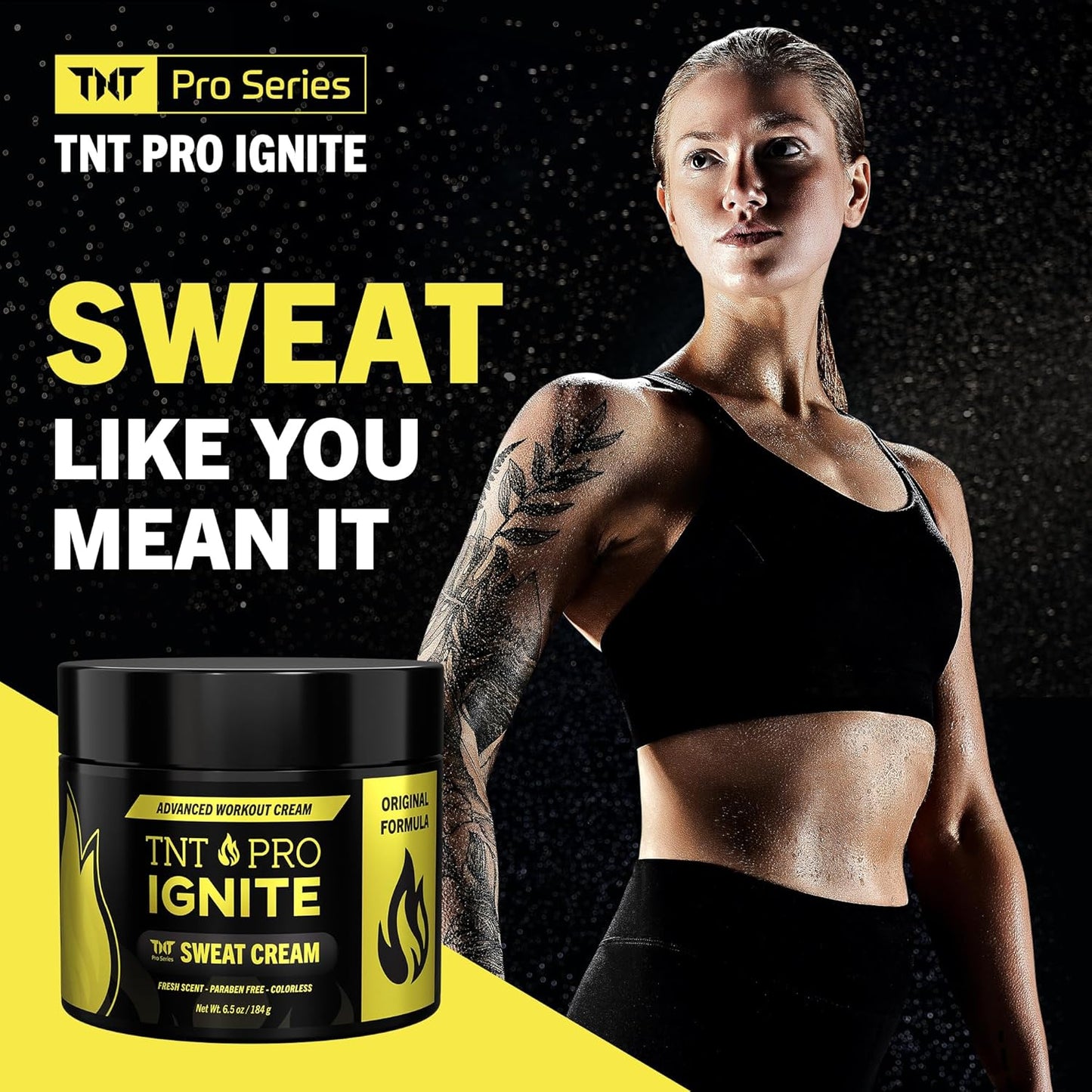 TNT Pro Series IGNITE Sweat Gel - Advanced Natural Workout Cream for Sweating