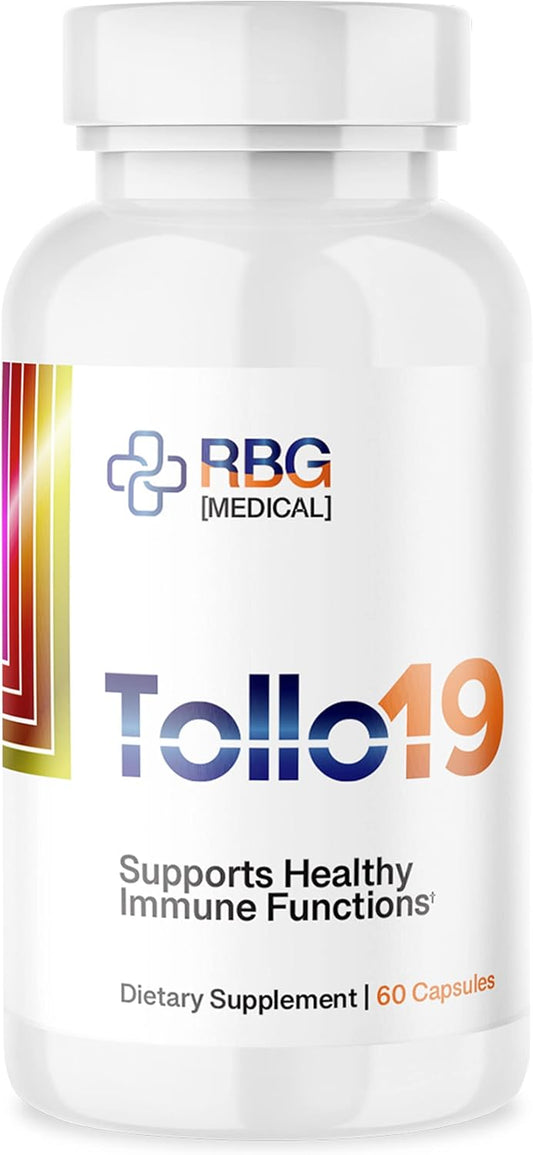 Tollo19 Immune Defense Supplement with 3CLpro Inhibitors - Natural Blend of Gromwell Root Extracts and Sunflower Lecithin - 60 Capsules
