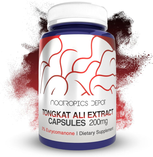 Tongkat Ali Extract Capsules - 200mg - 60 Count - High Eurycomanone Content - Eurycoma longifolia Root