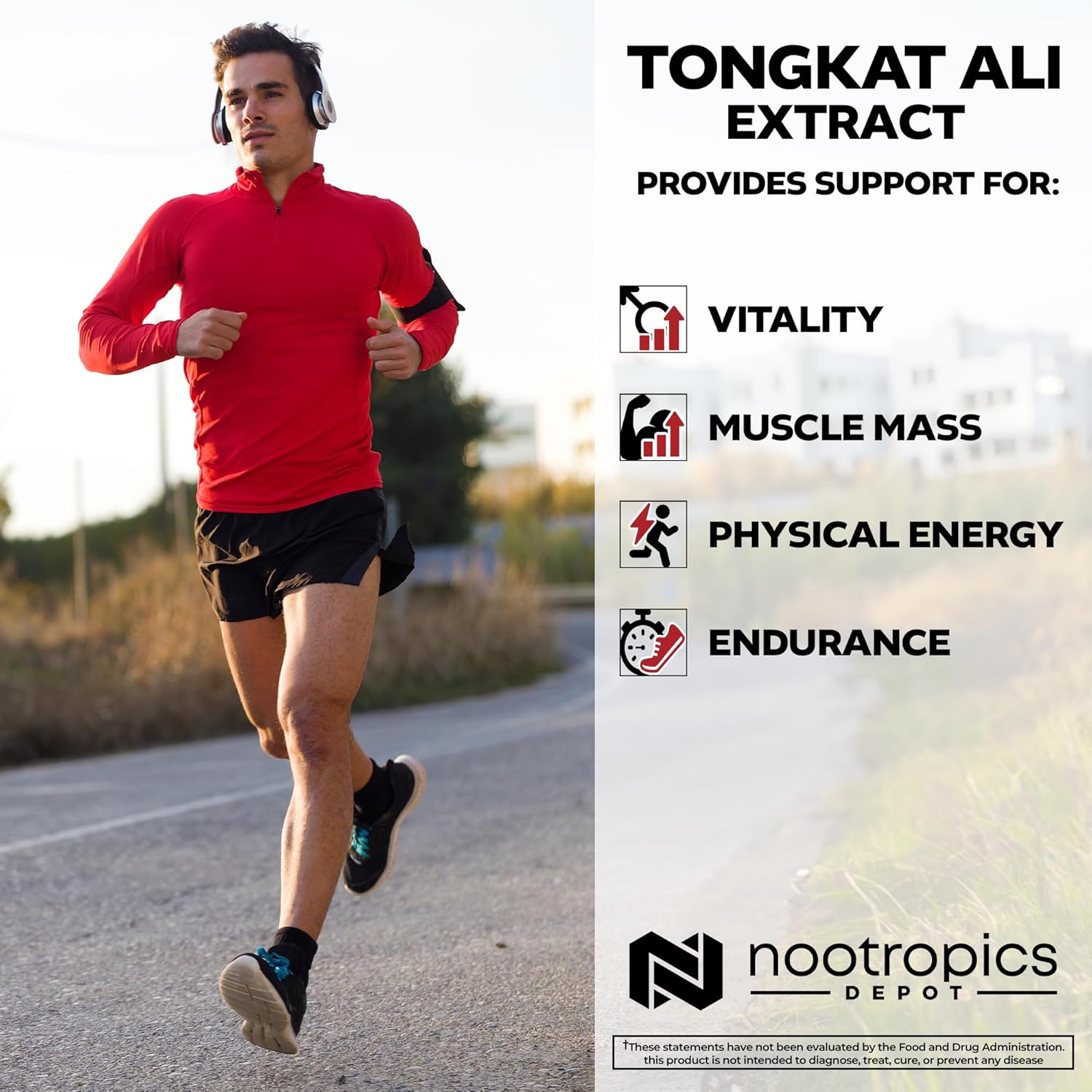 Tongkat Ali Extract Capsules - 200mg - 60 Count - High Eurycomanone Content - Eurycoma longifolia Root