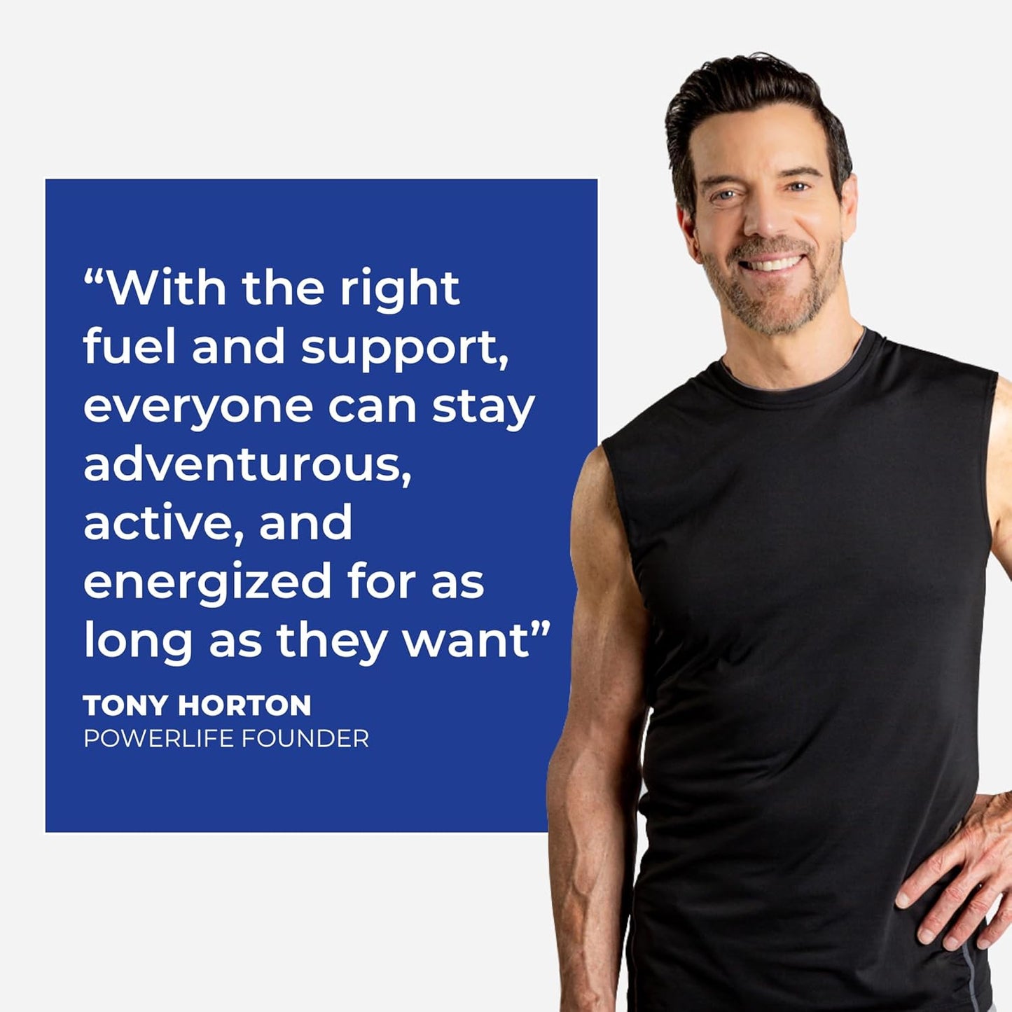 Tony Horton POWERLIFE Chocolate Plant Protein Powder with 3000 MG HMB, Vegan & Keto Friendly