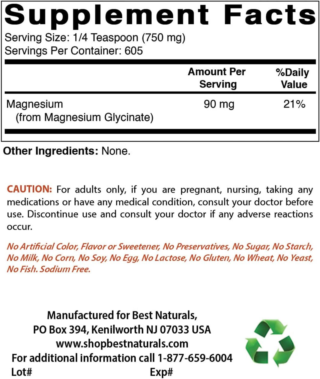 Top-Rated Natural Magnesium Citrate and Glycinate Powder Blend for Optimal Absorption