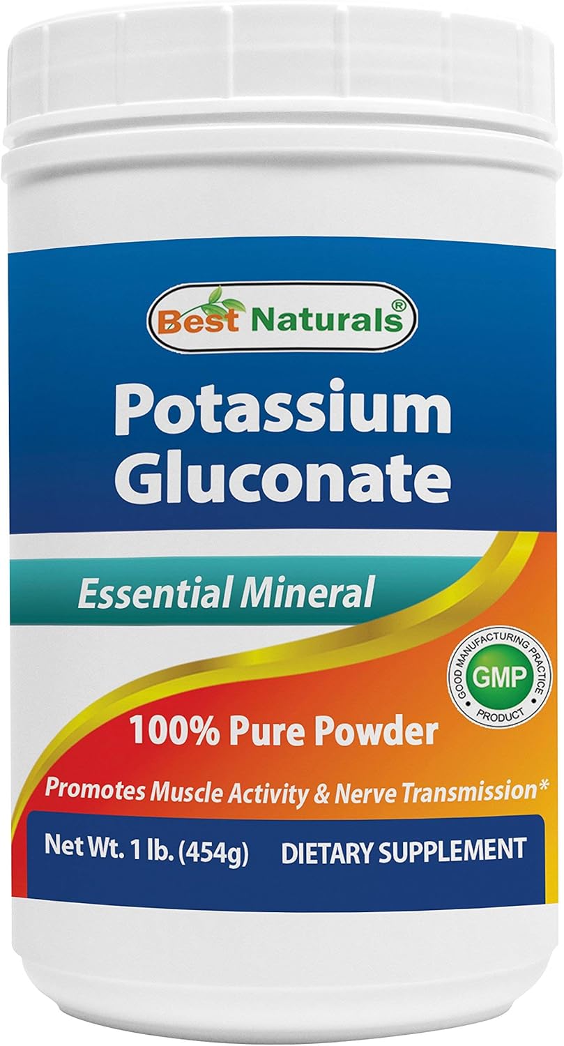 Top-Rated Potassium Gluconate Powder - Natural Supplement for Healthy Living - 1lb Pack