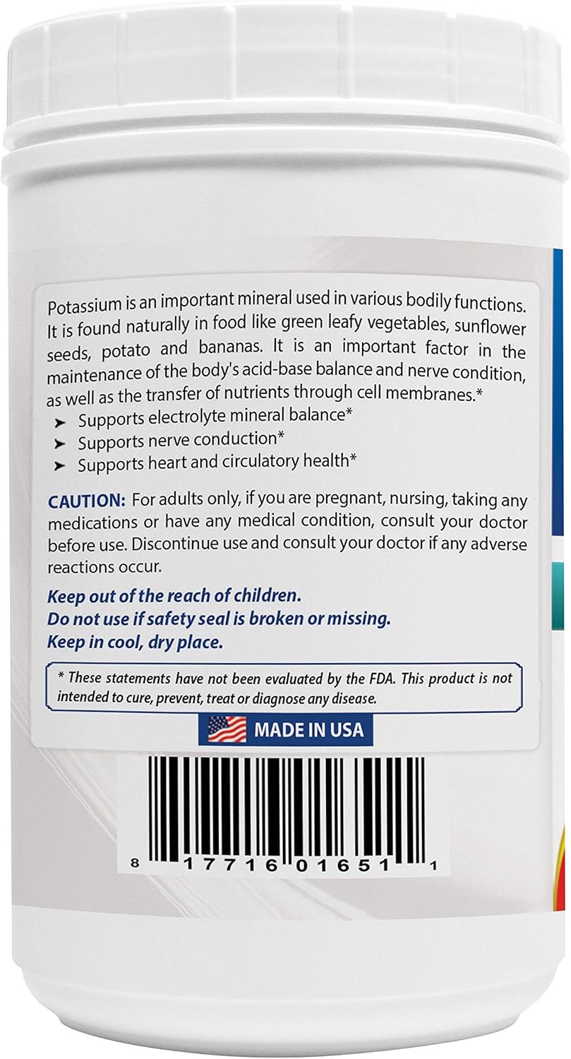 Top-Rated Potassium Gluconate Powder - Natural Supplement for Healthy Living - 1lb Pack