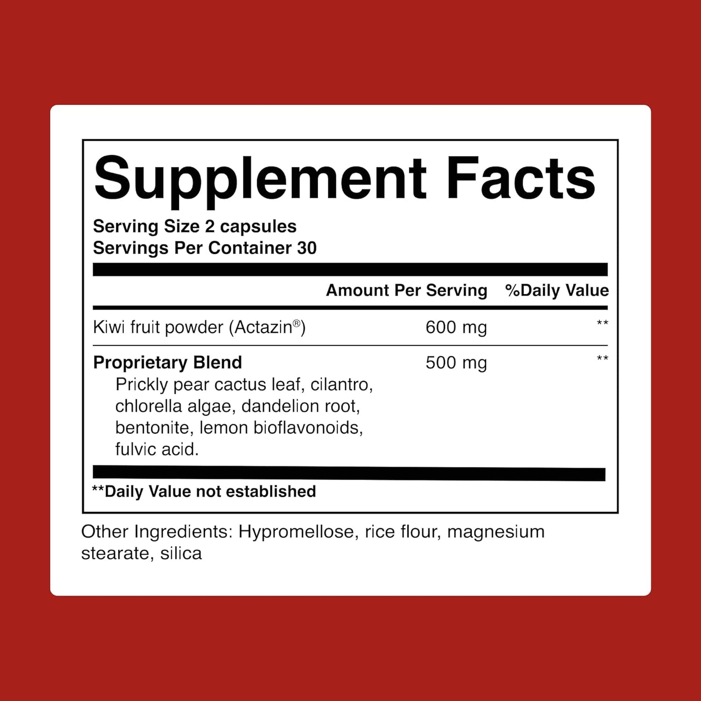 Total Bio Reset Detox Formula - Cleanse Digestive System, Boost Energy & Skin Health with Chlorella, Kiwi Fruit, Dandelion Root - 60 Capsules