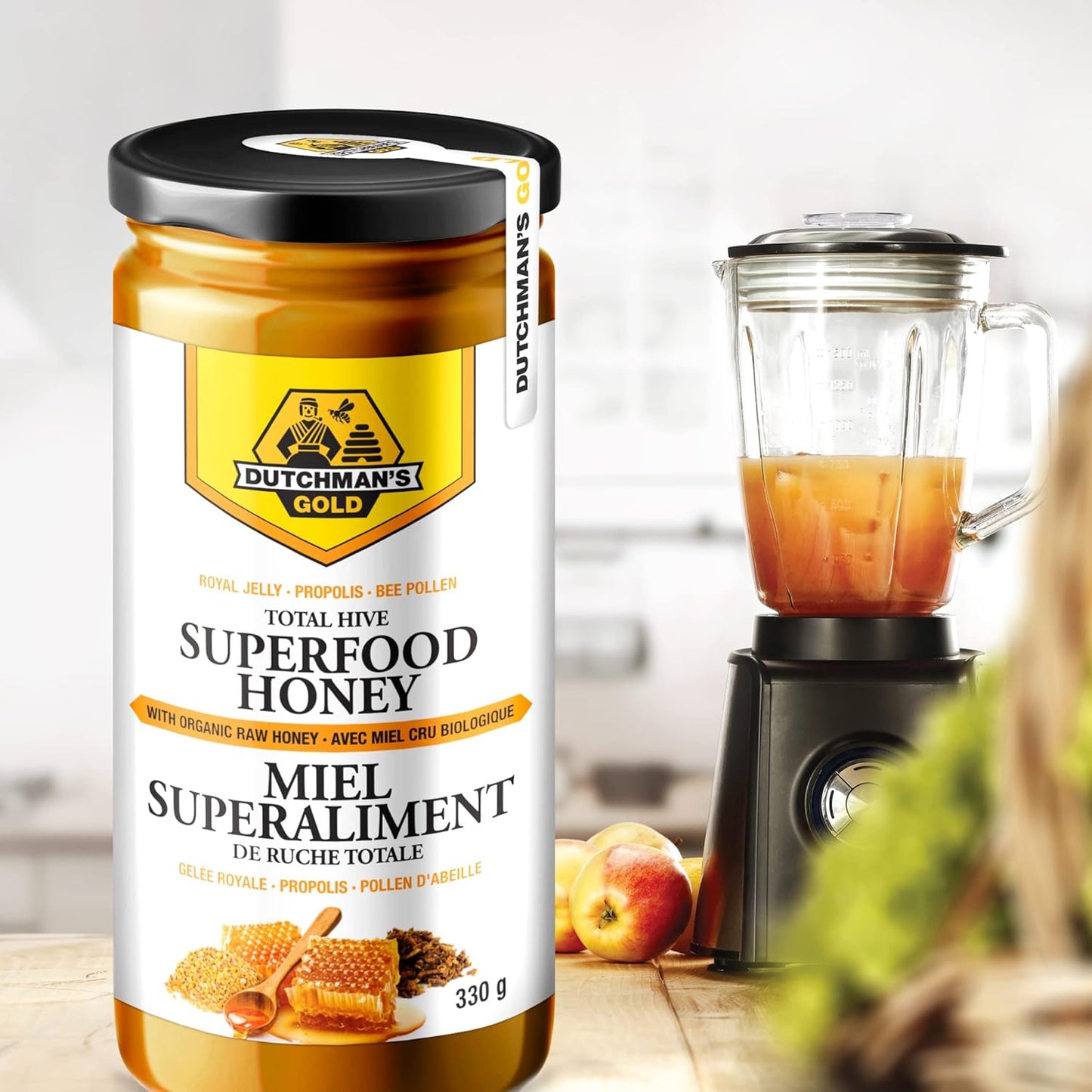 Total Hive Superfood Honey with Raw Honey, Royal Jelly, Propolis, Bee Pollen, and Ginseng