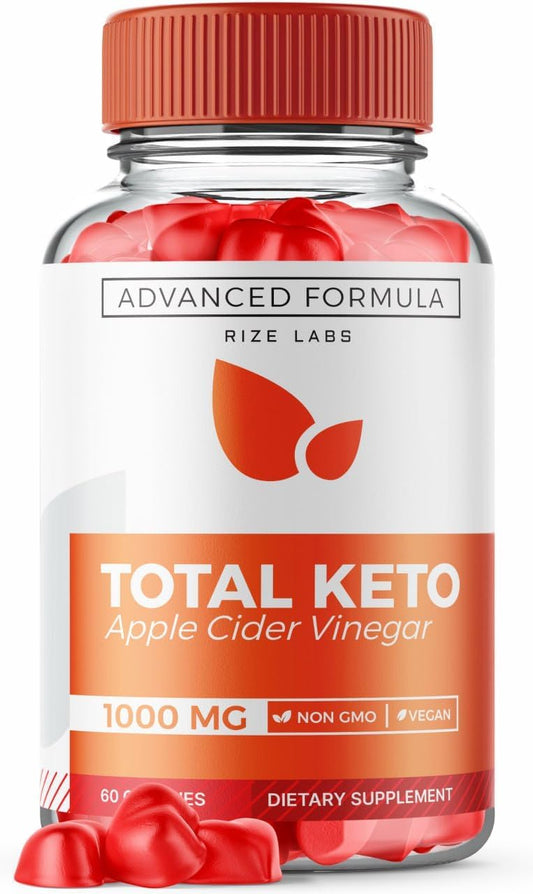 Total Keto Apple Cider Vinegar Gummies for Advanced Weight Loss - 60 Gummies, Maximum Strength Formula, Gomitas, Belly Fat Loss Supplement