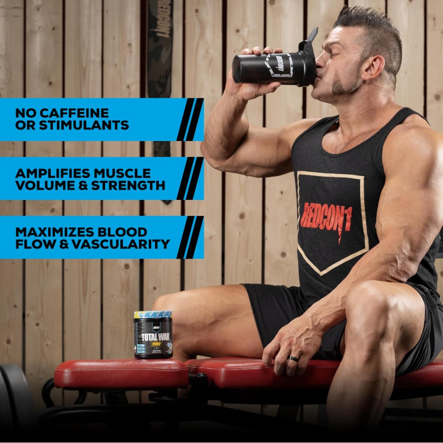 Total War Pump Non Stim Pre Workout Powder - Caffeine Free for Men & Women - L-Citrulline, Beta Alanine & More - Plum Fusion - 10.79 oz