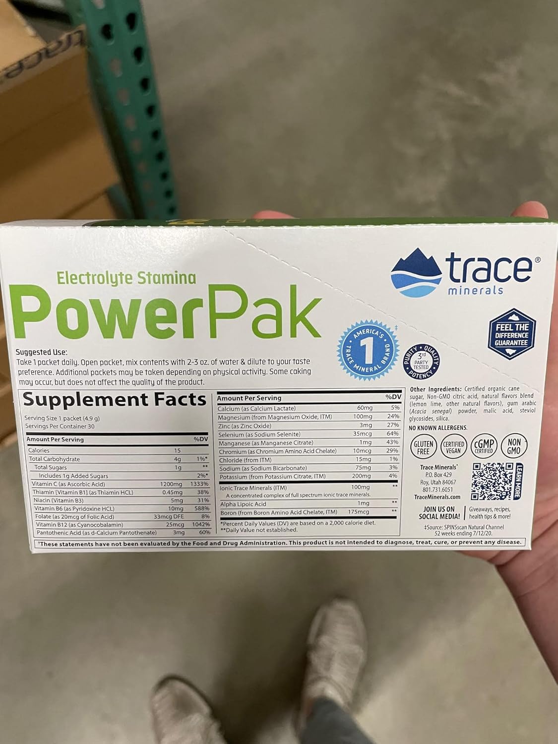 Trace Minerals Electrolyte Stamina Power Pak Variety Pack - Non-GMO, 1200mg Vitamin C, 30 Packets - Lemon Lime, Orange Blast, Concord Grape - Pack of 3