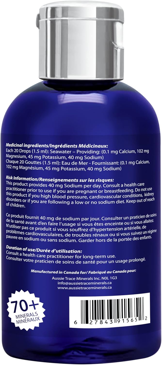 Trace Minerals Electrolyte Supplement - 2 oz Bottle - Australian Sourced - 3rd Party Tested for Purity